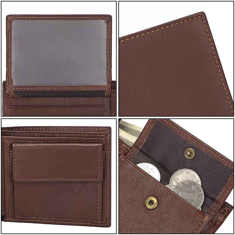 Hot Sales High Quality Genuine Leather Bifold Classic Man Wallet Leather Quality Genuine Leather Wallet for Men Wallets Slim