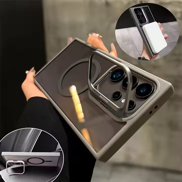 Luxury Camera Lens Flip Bracket Case - Samsung Series