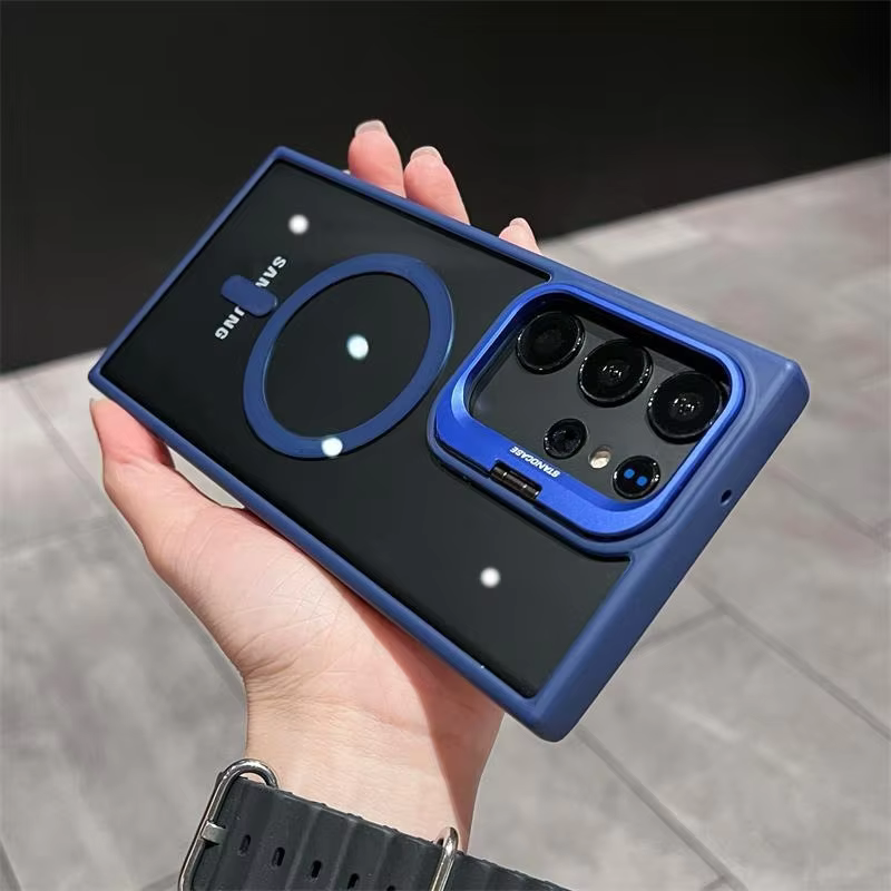 Luxury Camera Lens Flip Bracket Case - Samsung Series