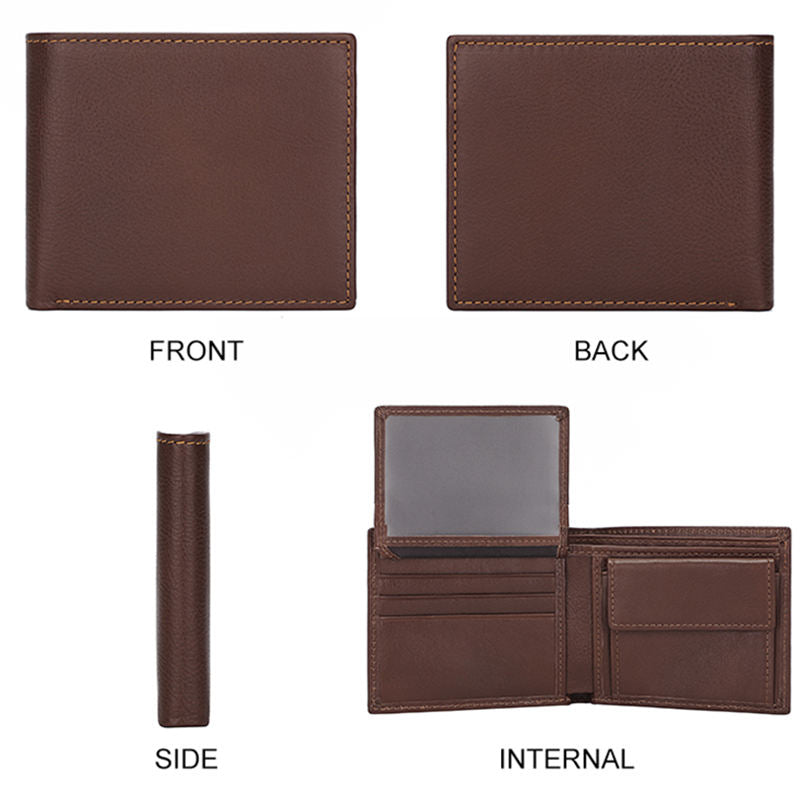 Hot Sales High Quality Genuine Leather Bifold Classic Man Wallet Leather Quality Genuine Leather Wallet for Men Wallets Slim