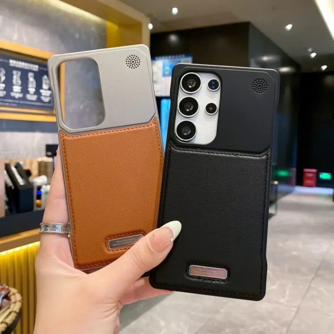 Premium Metallic AeroFLex  Leather Case With Aroma Perfume Cover Compatible For Samsung S Series