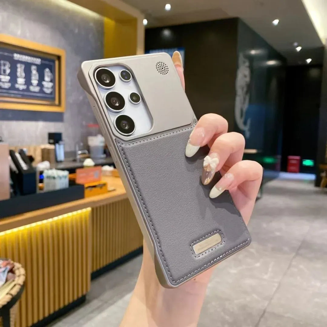 Premium Metallic AeroFLex  Leather Case With Aroma Perfume Cover Compatible For Samsung S Series