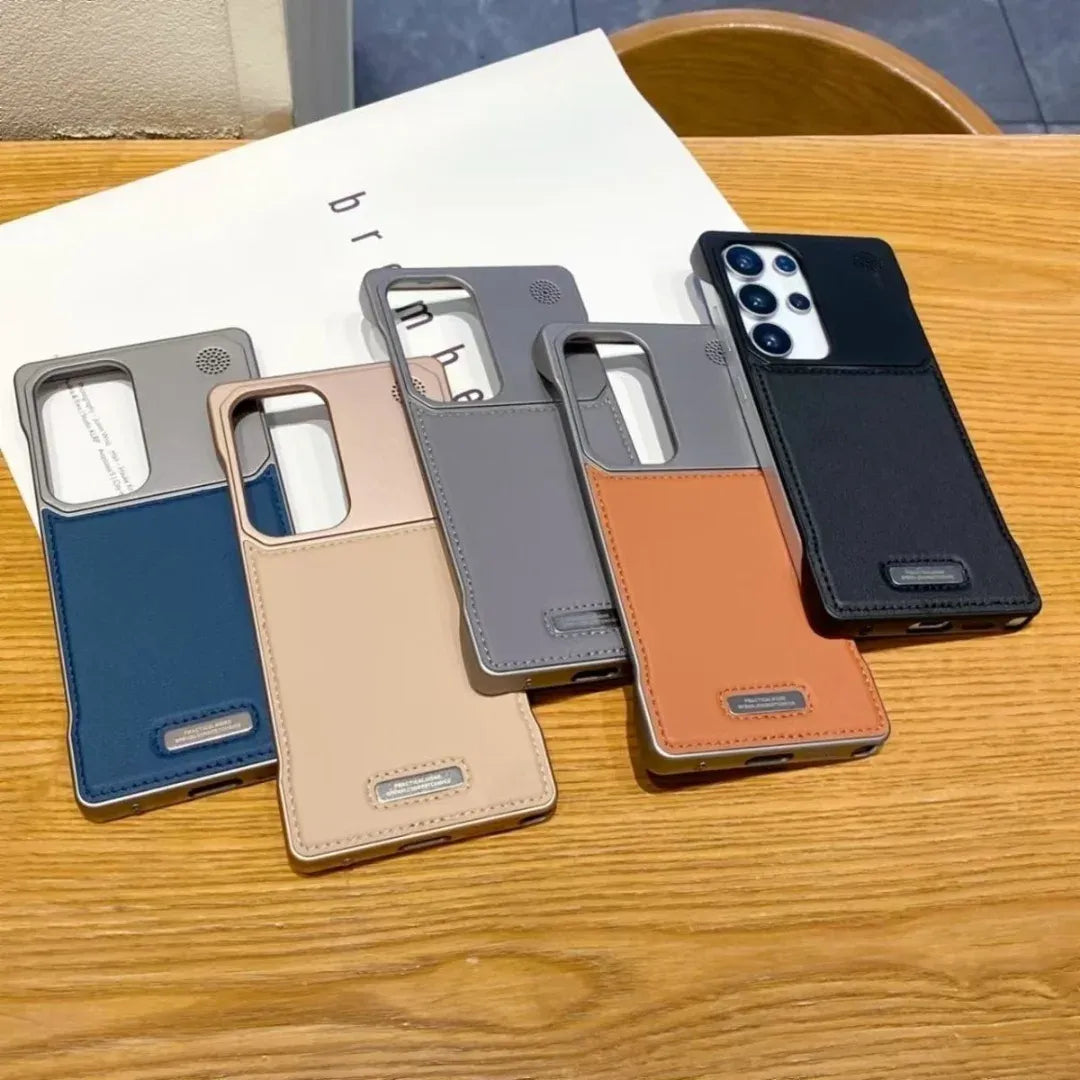 Premium Metallic AeroFLex  Leather Case With Aroma Perfume Cover Compatible For Samsung S Series